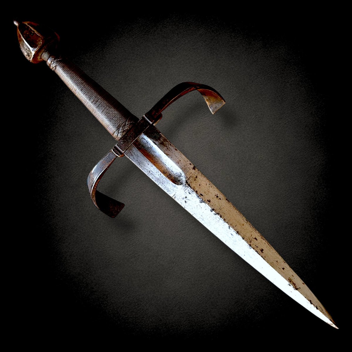 Dague saxonne allemande du XVIIe siècle-photo-1