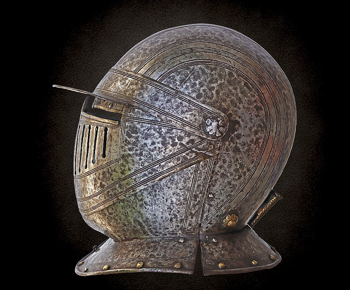 Bourguignotte Casque Visconti italienne du VIe au XVIIe siècle-photo-3