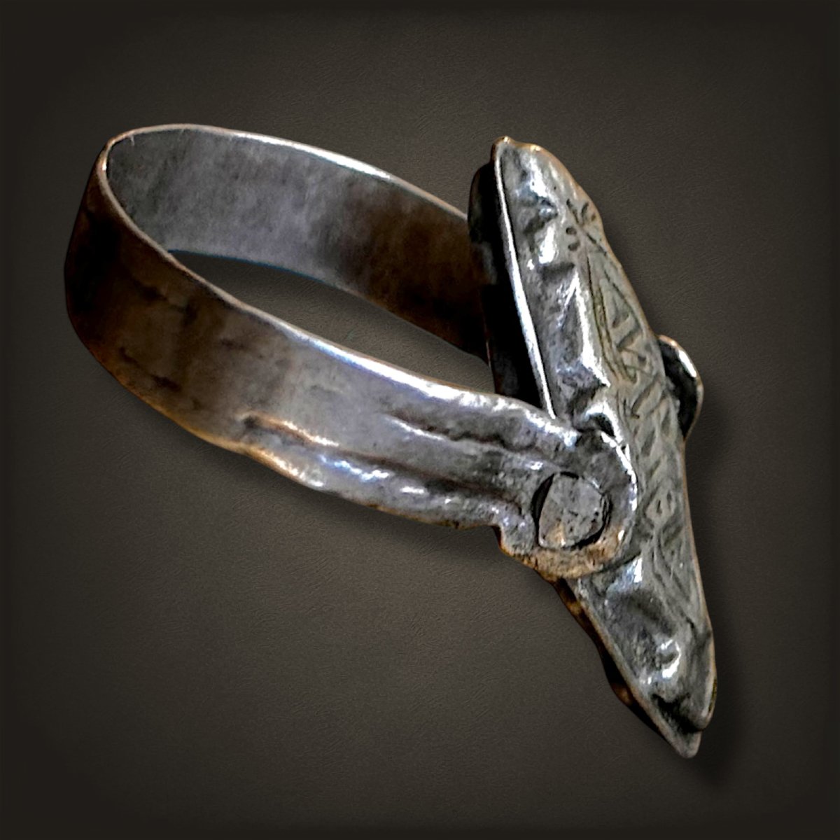 Bague époque Byzantine en Argent, style Ottoman ou Byzantin.-photo-4