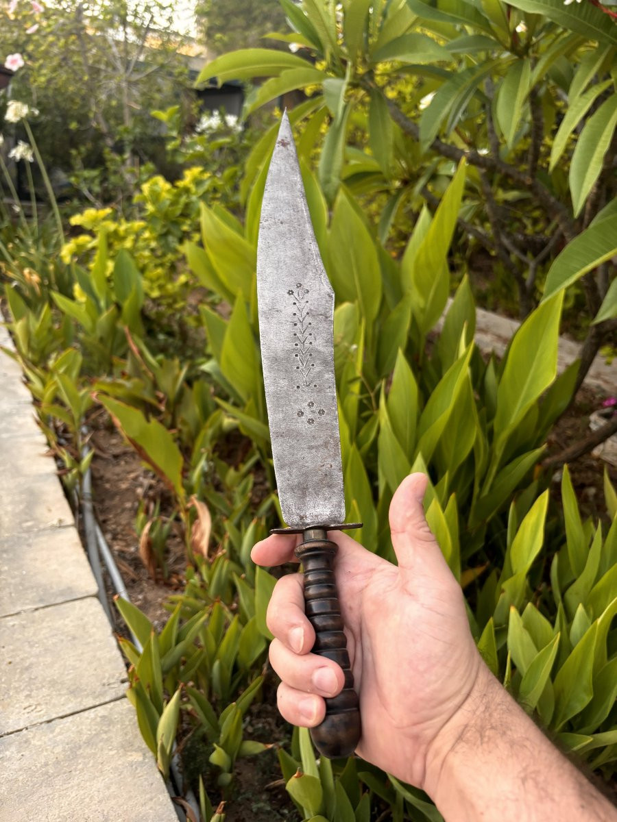 Huge 19th Century Spanish Bowie Knife-photo-7