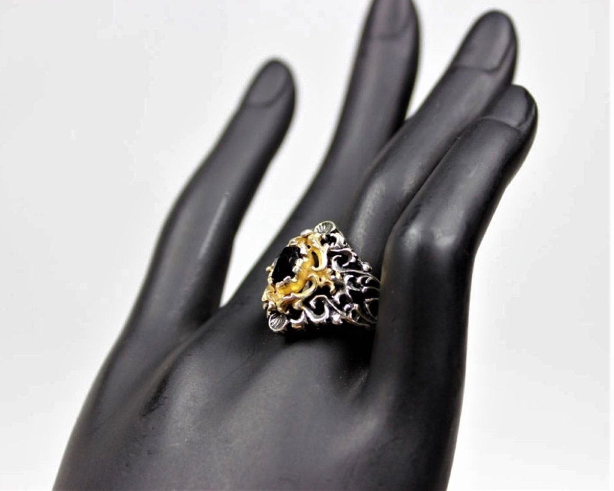 Bracelet et Bague en Argent et Grenat-photo-5