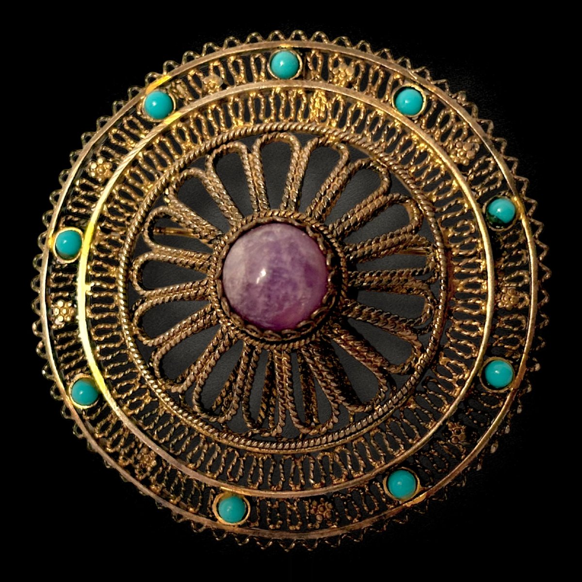 Magnificent, Imposing Brooch-pendant From The Early 20th Century-photo-2