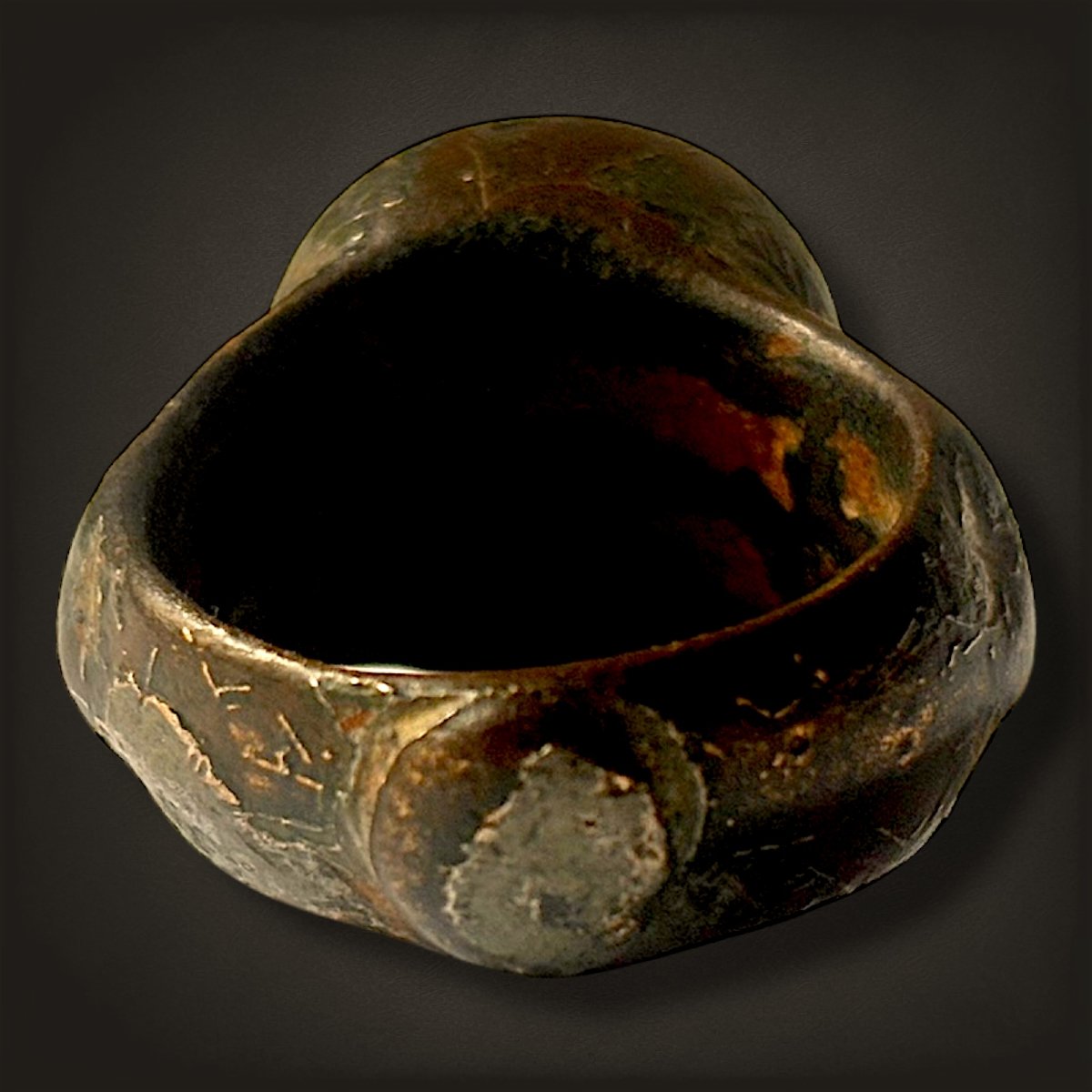 Bague Islamique en Bronze du XIIIe-XIVe siècle -photo-5