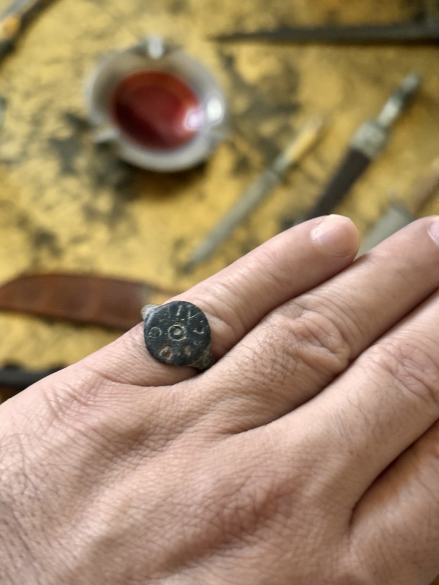Roman Bronze Ring "antonivs"-photo-6