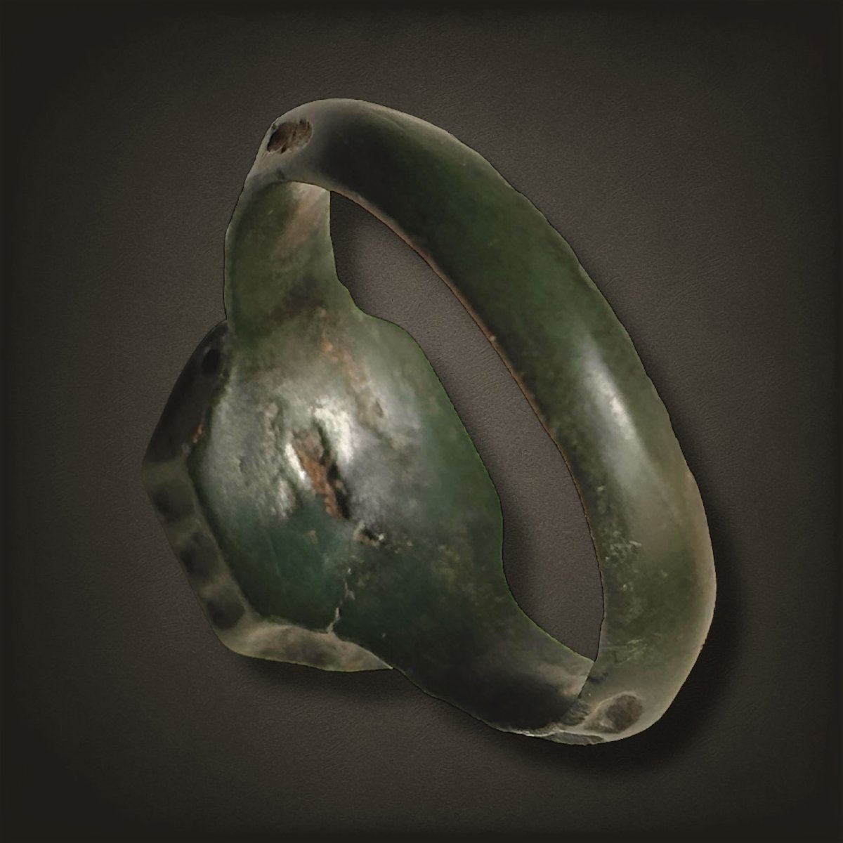 Bague Médiévale/Renaissance en Bronze-photo-5