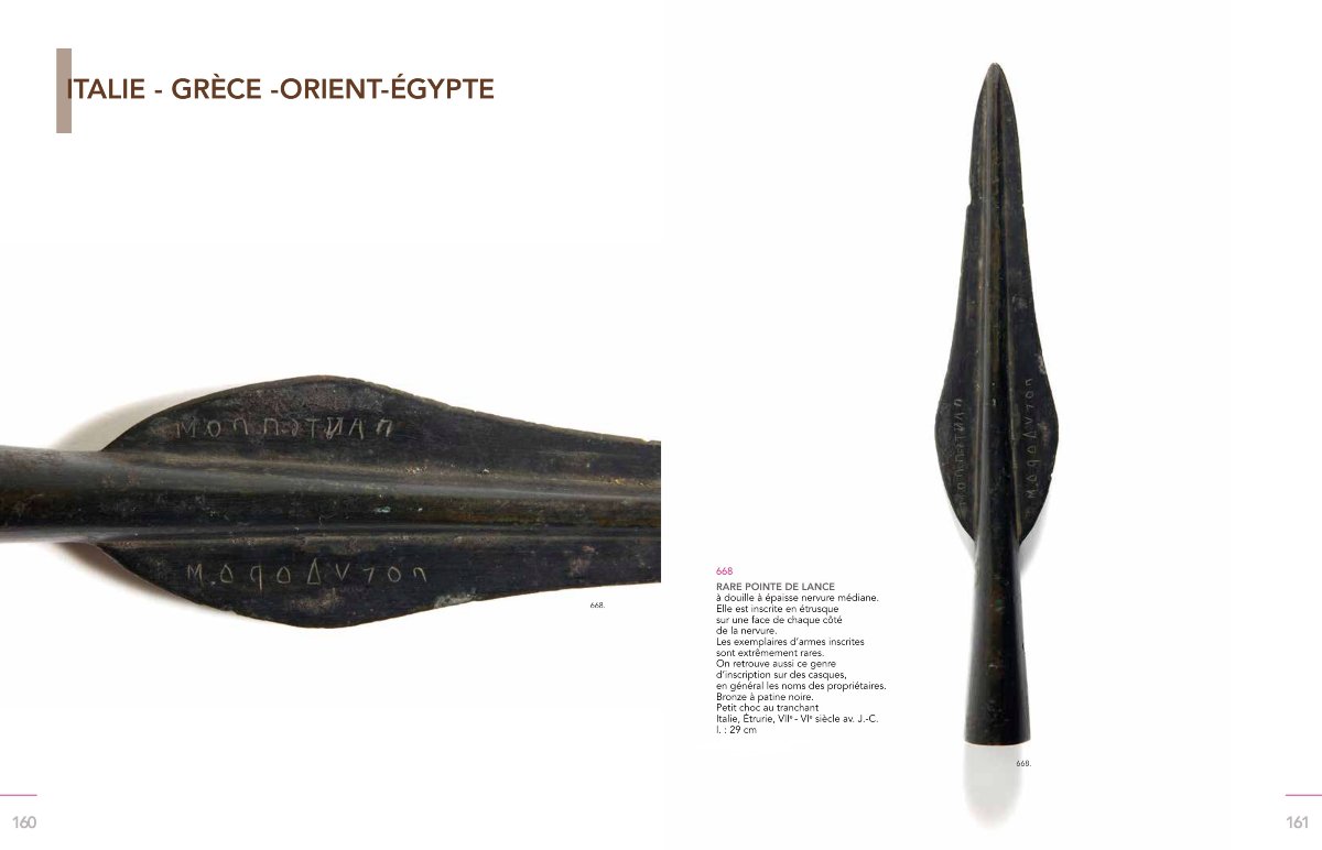 Etruscan Hoplite Bronze Spear (7th–6th Century B.c.) Bigot Collection-photo-1