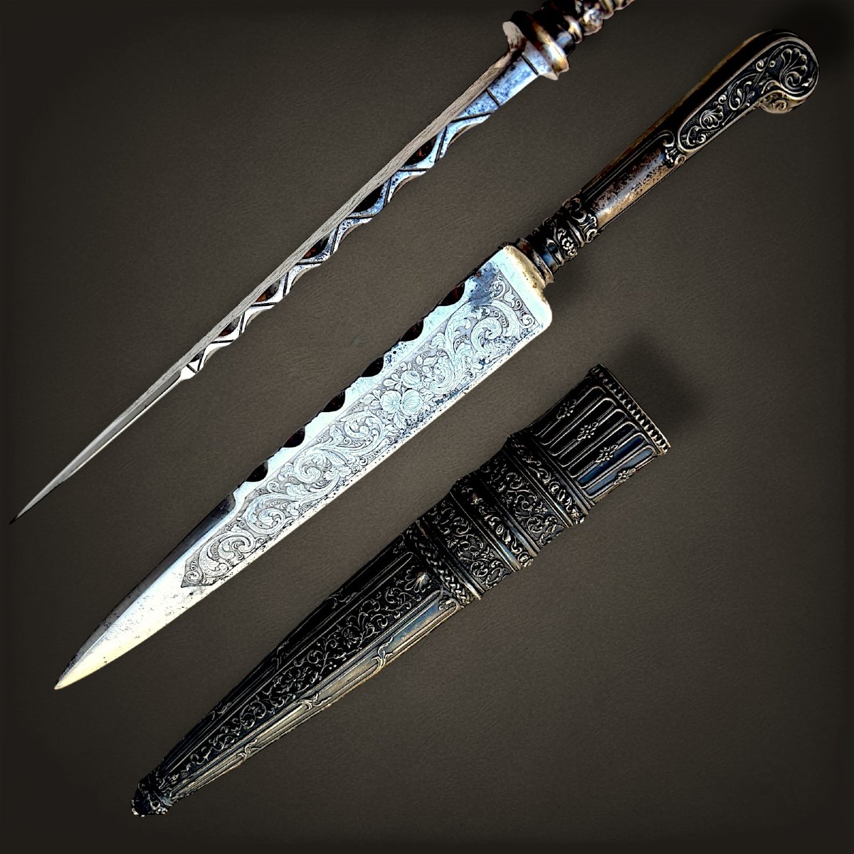 19th-century Silver Dagger-photo-4