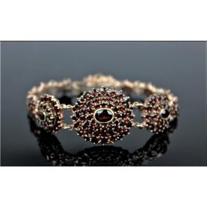 Bracelet Serti de Grenats