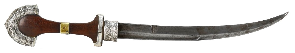 Moroccan Koummya Dagger In Silver-photo-3