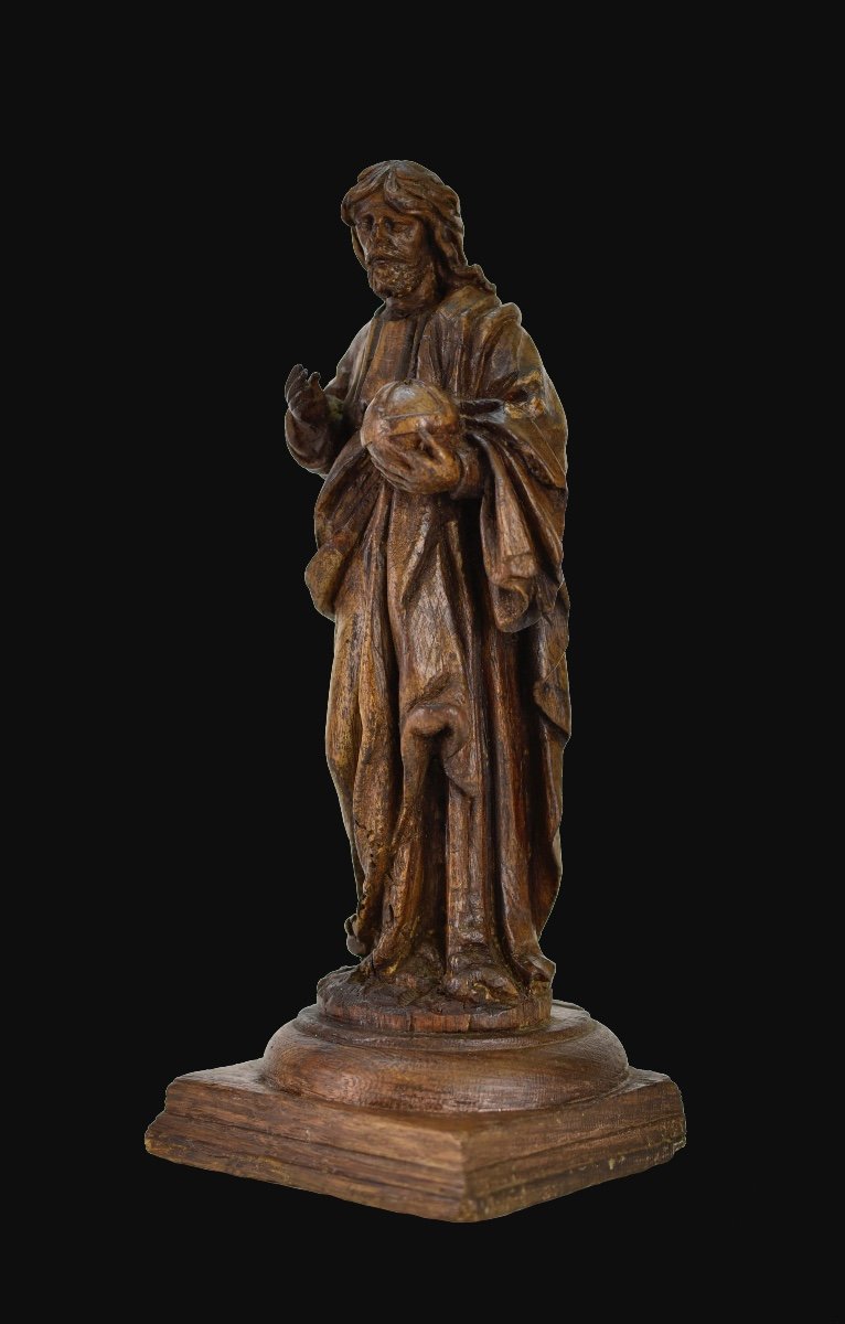 Sculpture En Boi De Salvator Mundi-photo-2