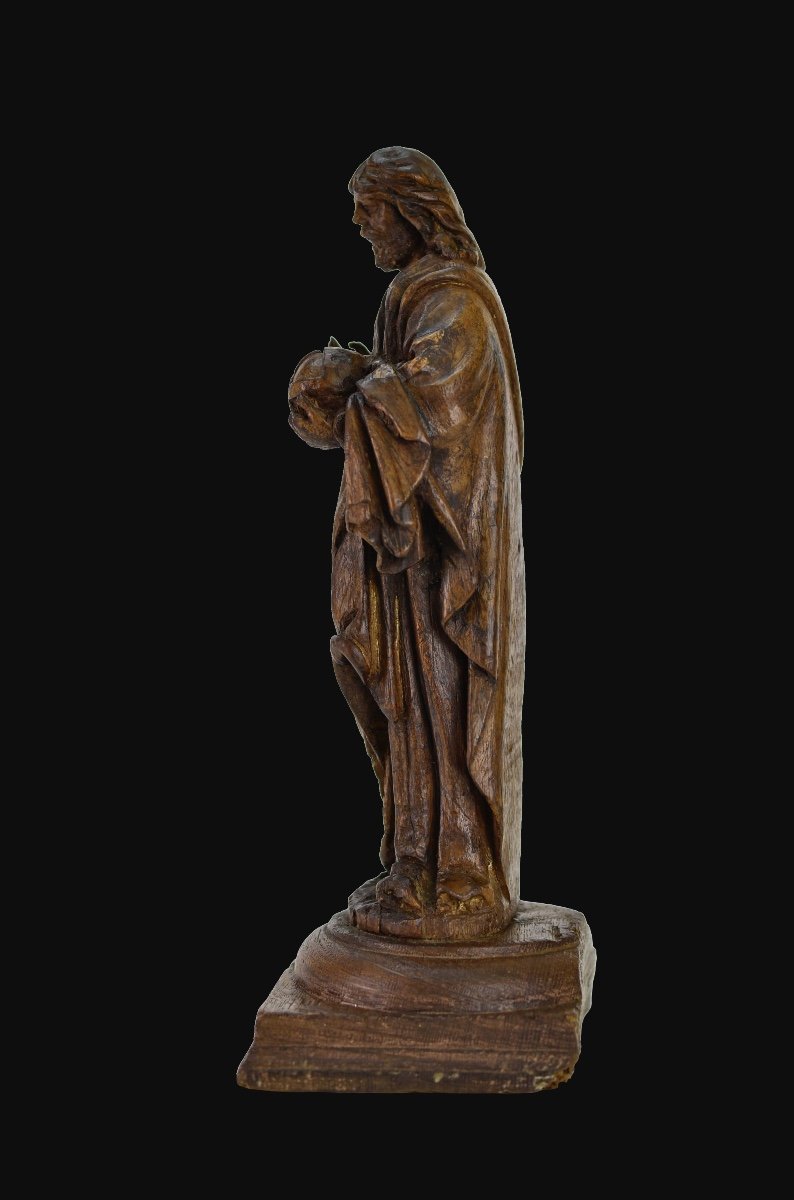 Sculpture En Boi De Salvator Mundi-photo-3