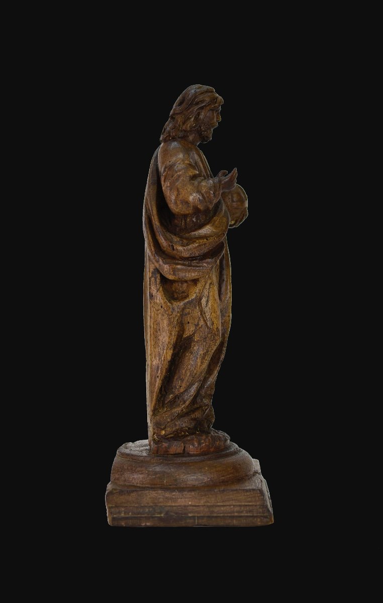 Sculpture En Boi De Salvator Mundi-photo-3