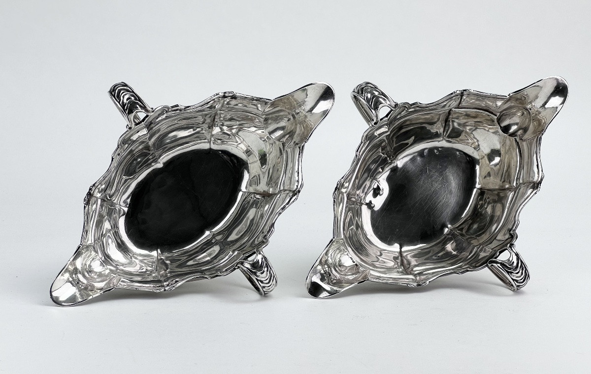 Pair Of 18th Century Silver Sauceboats-photo-4