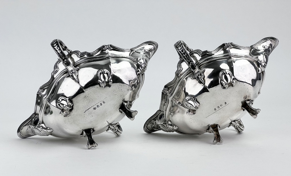Pair Of 18th Century Silver Sauceboats-photo-7