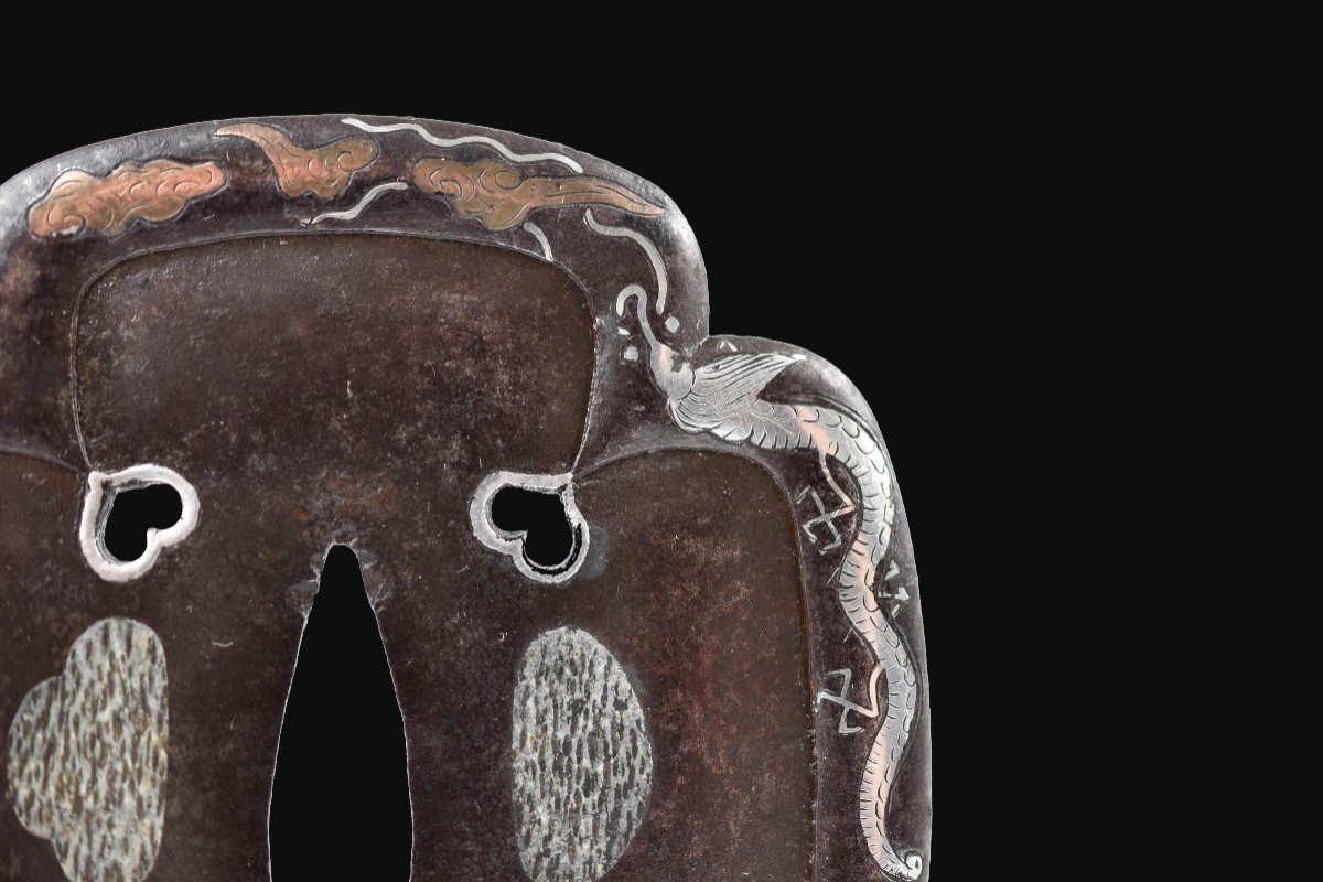 Mokko-gata dragon tsuba-photo-4