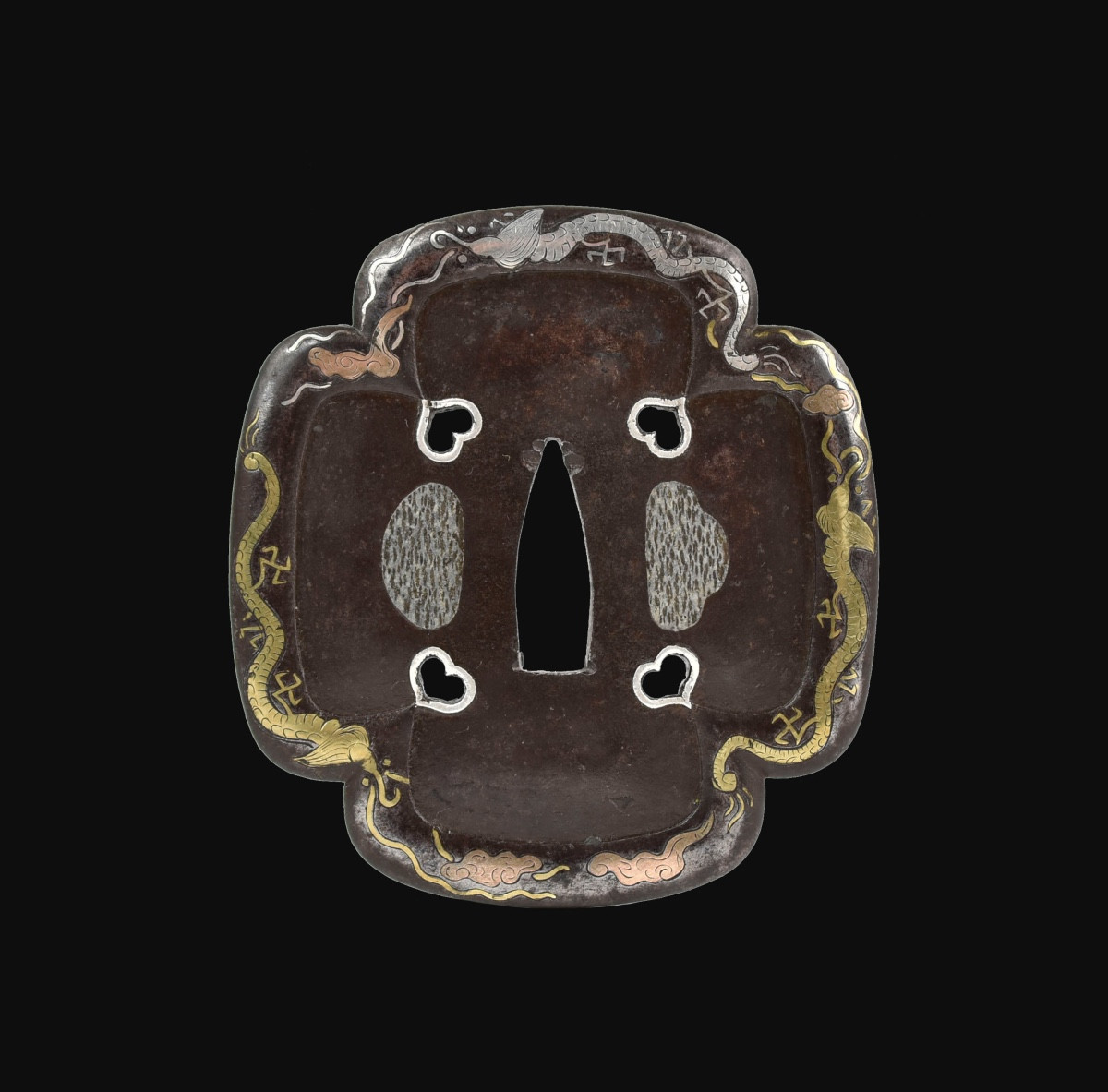 Mokko-gata dragon tsuba