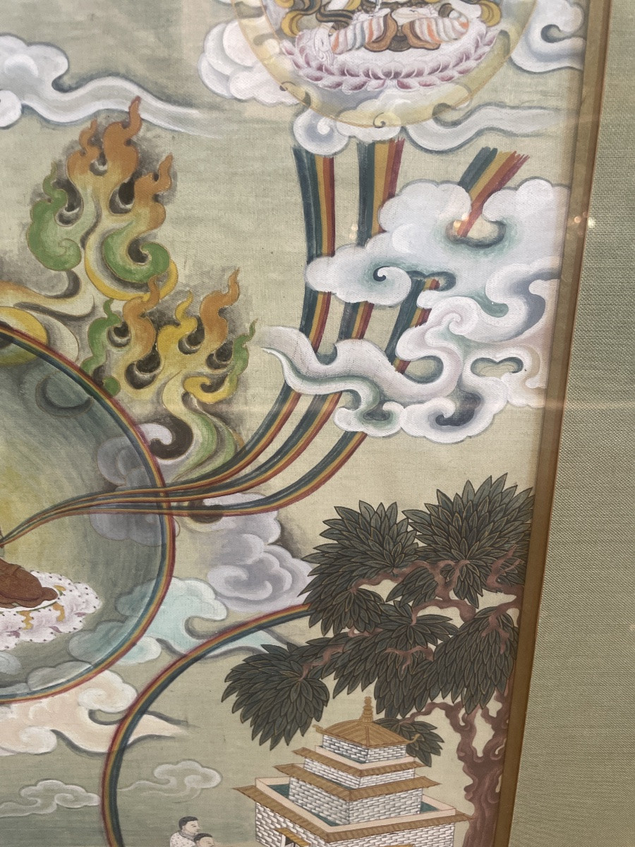 Un thangka tibétain 'Sarvavid Vairocana'-photo-4