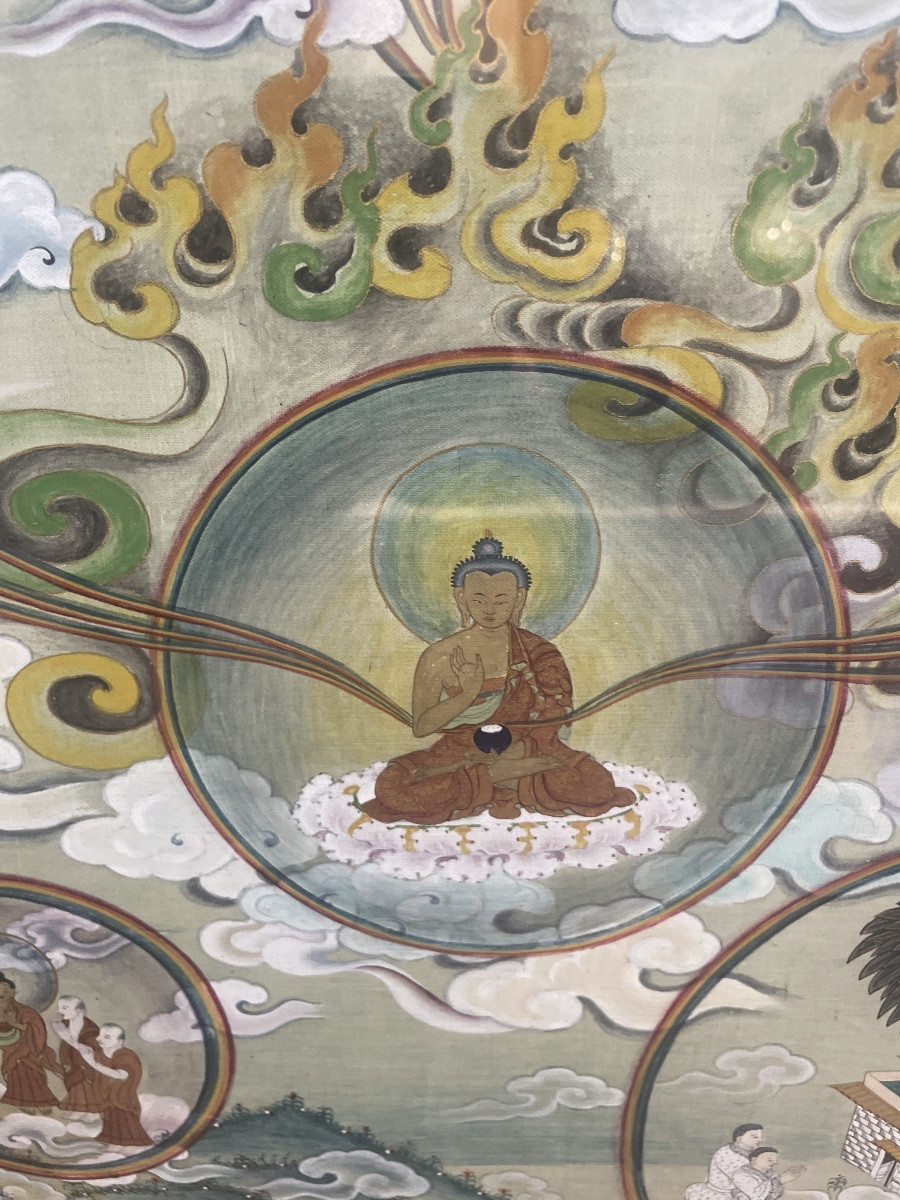 Un thangka tibétain 'Sarvavid Vairocana'-photo-5