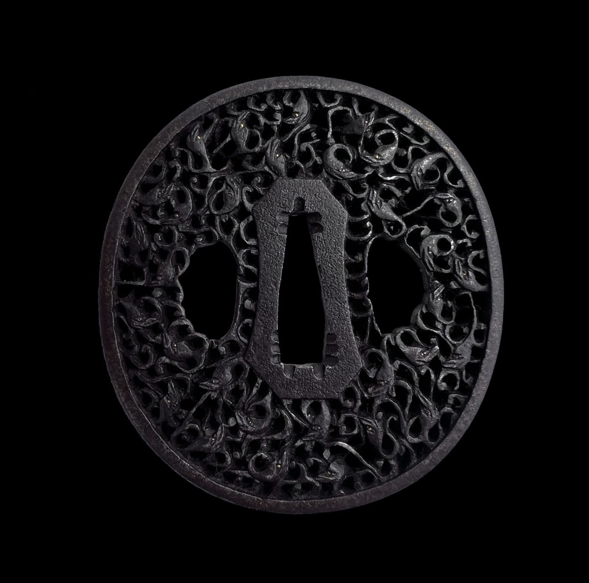 Pierced iron Nanban tsuba-photo-2