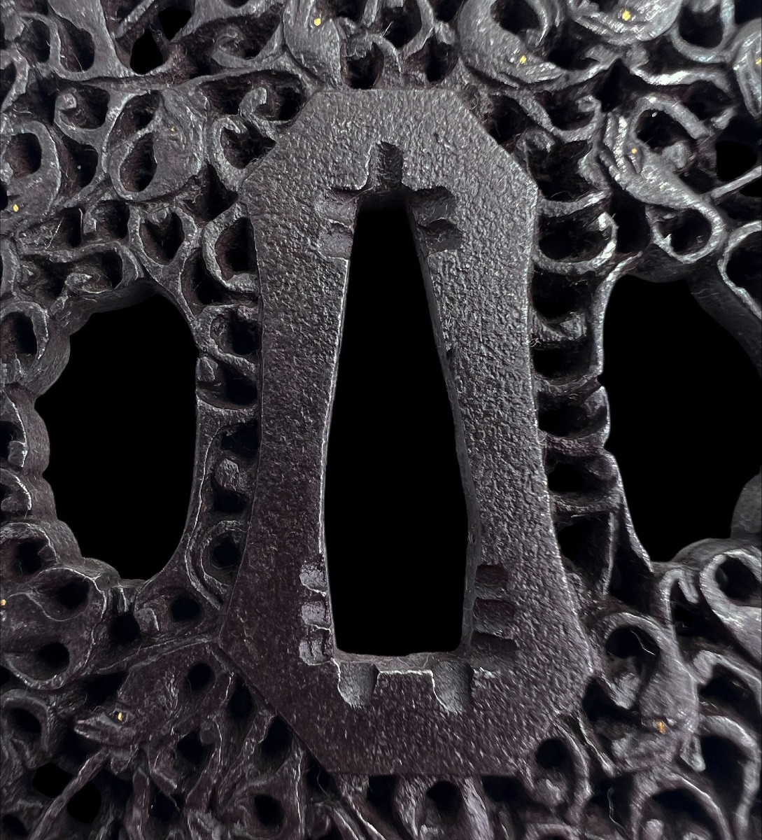 Pierced iron Nanban tsuba-photo-3