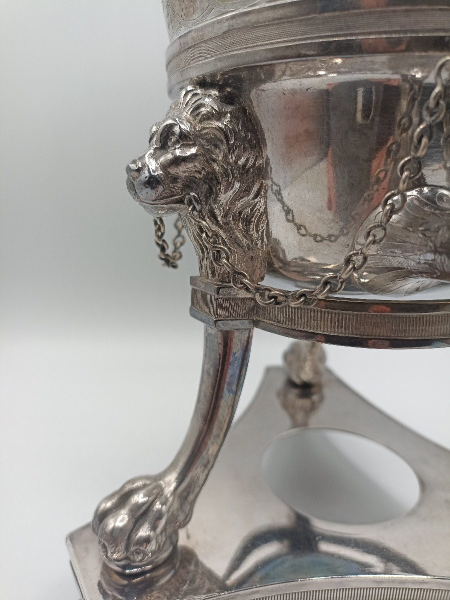 Samovar Louis XVI en argent massif-photo-5