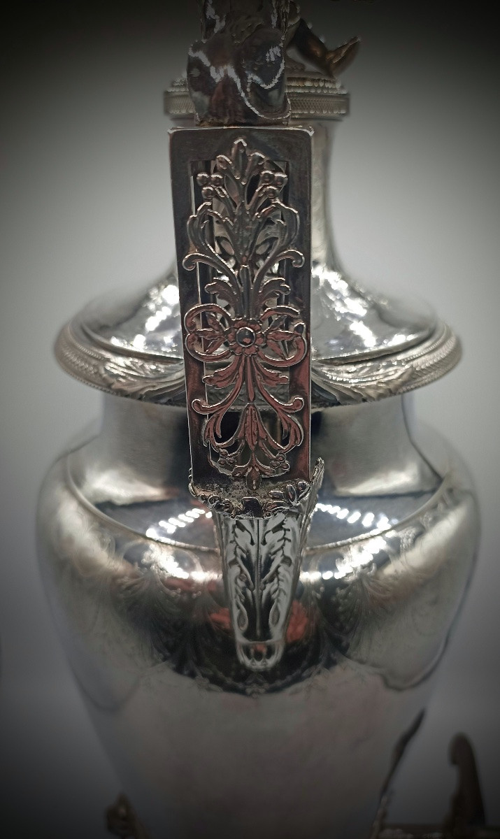 Samovar Louis XVI en argent massif-photo-8