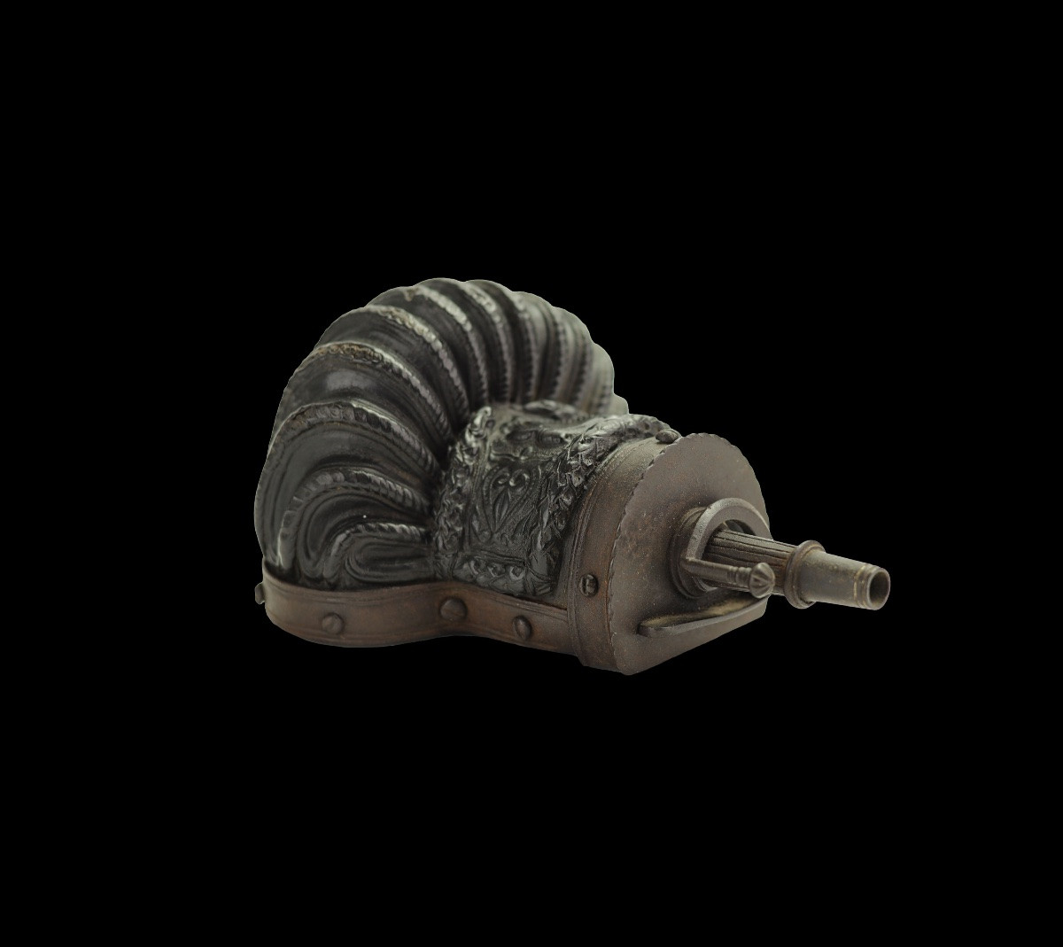 Flacon à poudre italien en corde « Cuir Bouilli »-photo-4