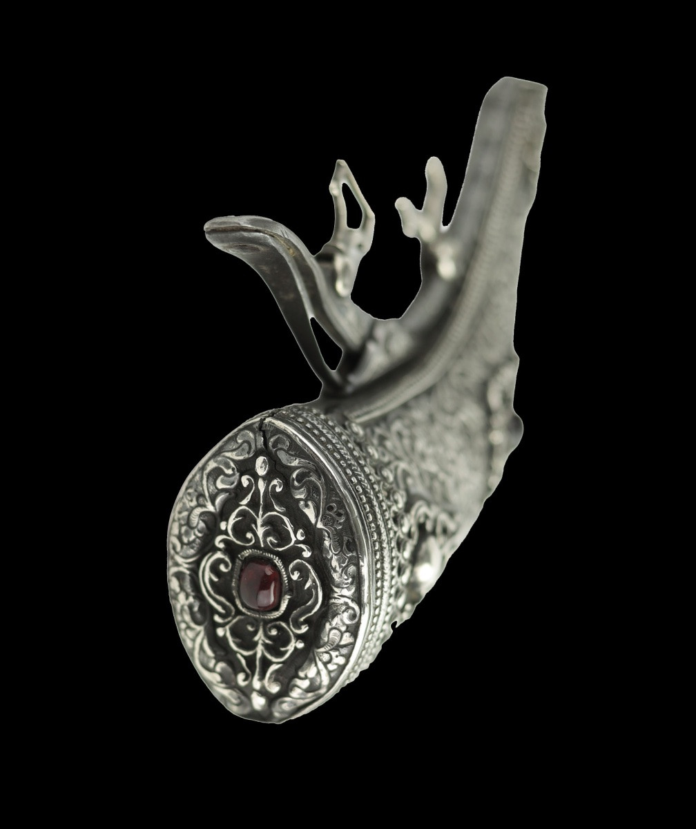 Flacon d'amorçage ottoman argenté-photo-4