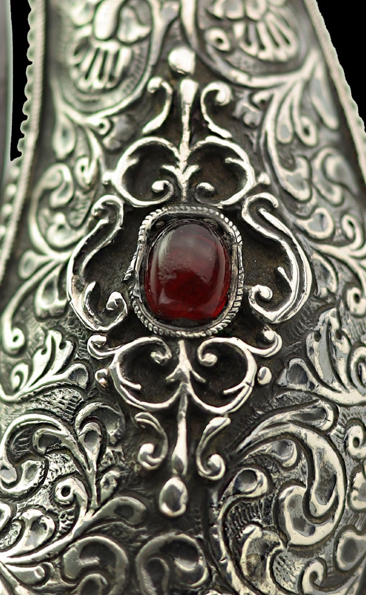 Flacon d'amorçage ottoman argenté-photo-1