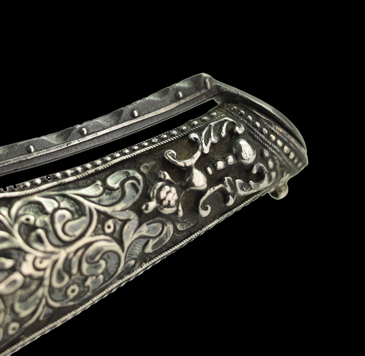 Flacon d'amorçage ottoman argenté-photo-2