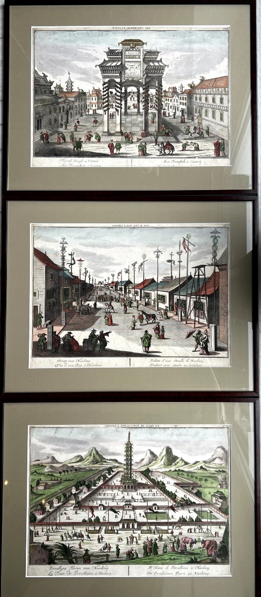 Série d'estampes optiques de la Chine ancienne