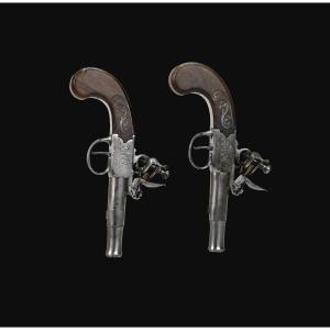 Pair Of St Etienne Pocket Pistols
