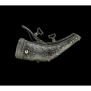 Flacon d'amorçage ottoman argenté