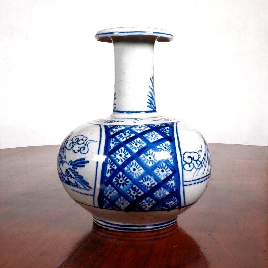 A Japanese Blue And White Arita Ceramic Kendi, Edo Period.-photo-1
