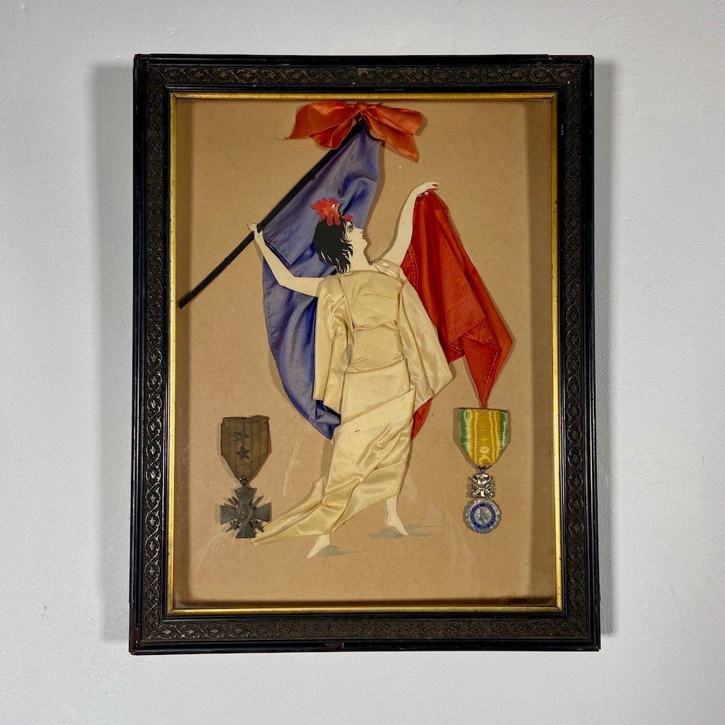 Great War French Military Shadow Box