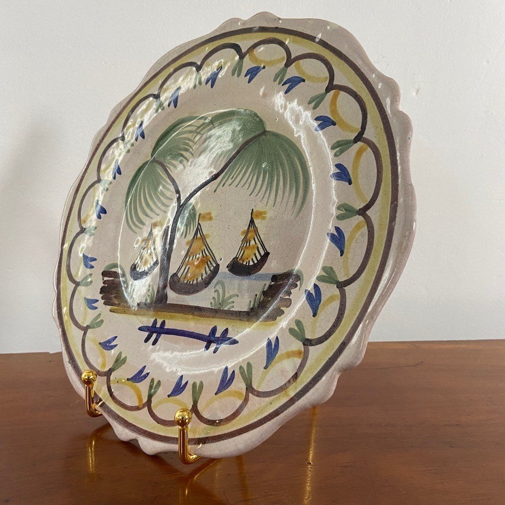Rare 18th Century Earthenware Plate From Nevers From The Revolutionary Period.-photo-2