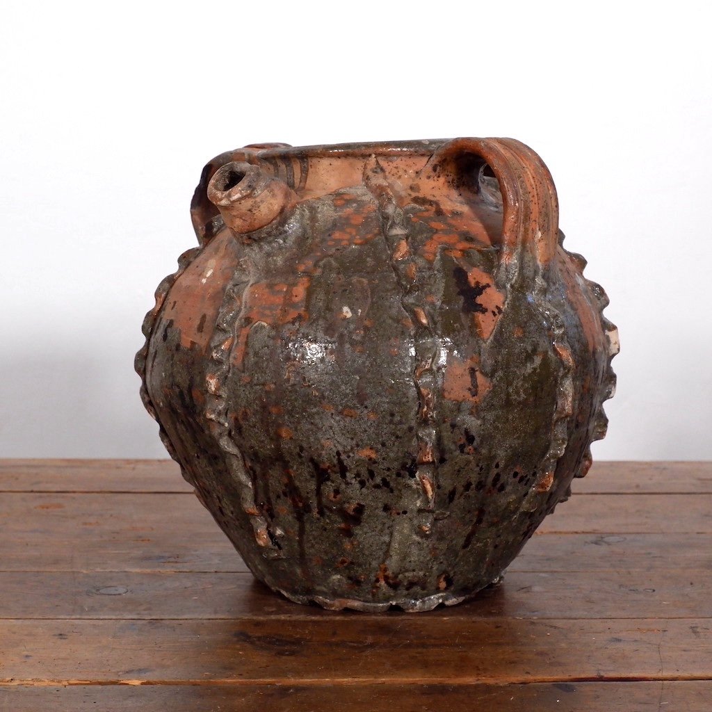 Antique French Walnut Oil Pot, 1800-photo-4