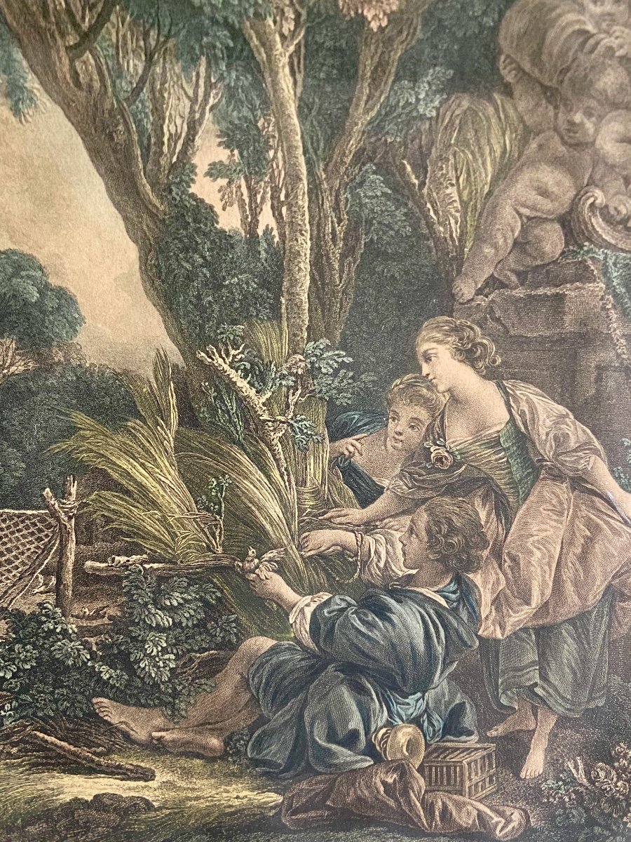 Paire De Tableaux De François Boucher Gravés Par Jacques-firmin Beauvarlet-photo-5