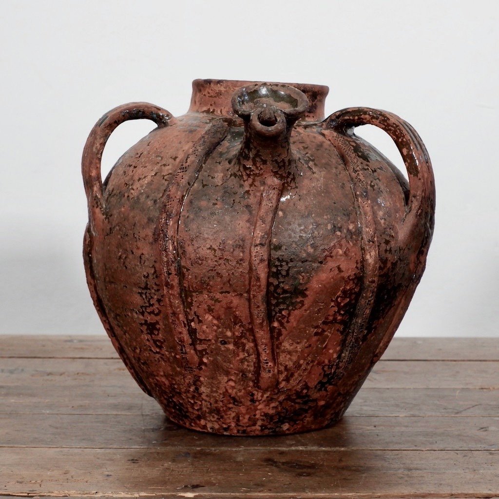 Antique French 18ᵗʰ Century Walnut Oil Pot, -photo-3