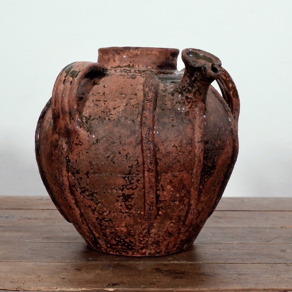 Antique French 18ᵗʰ Century Walnut Oil Pot, -photo-4