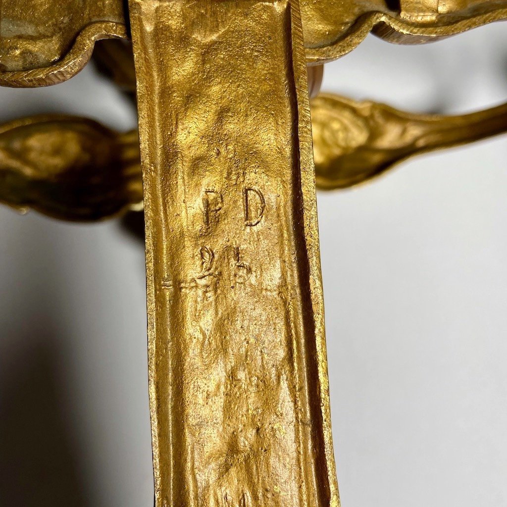 Paire d'appliques françaises en bronze -photo-2