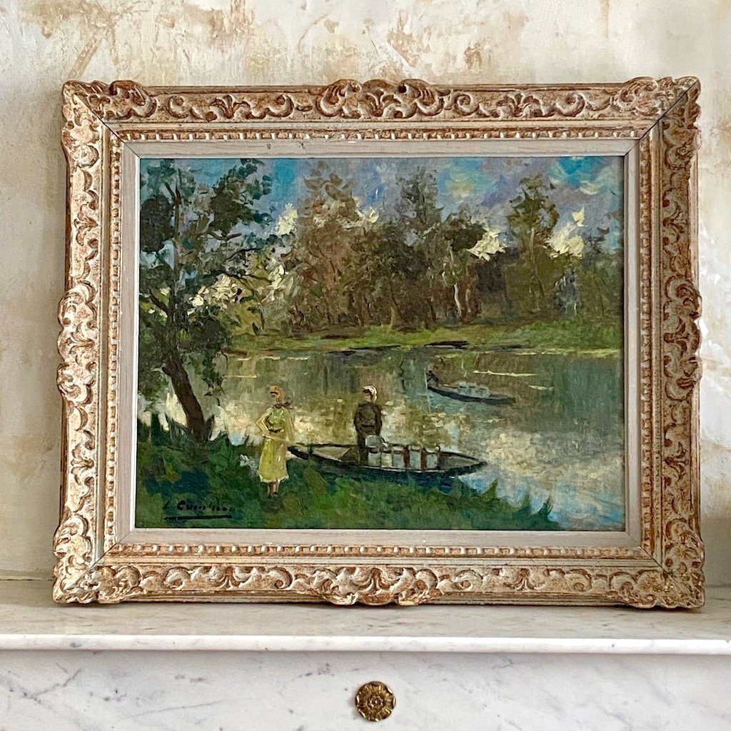 Impressionist Oil Painting The Green Venice Of France-photo-1