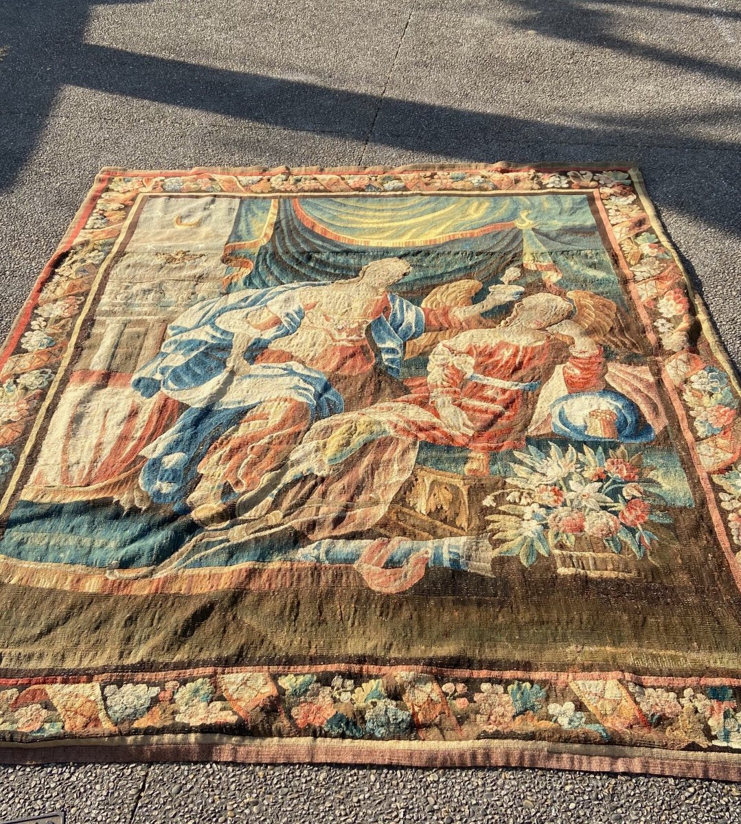 A Beautiful 17th Century Aubusson Mythological Tapestry-photo-3