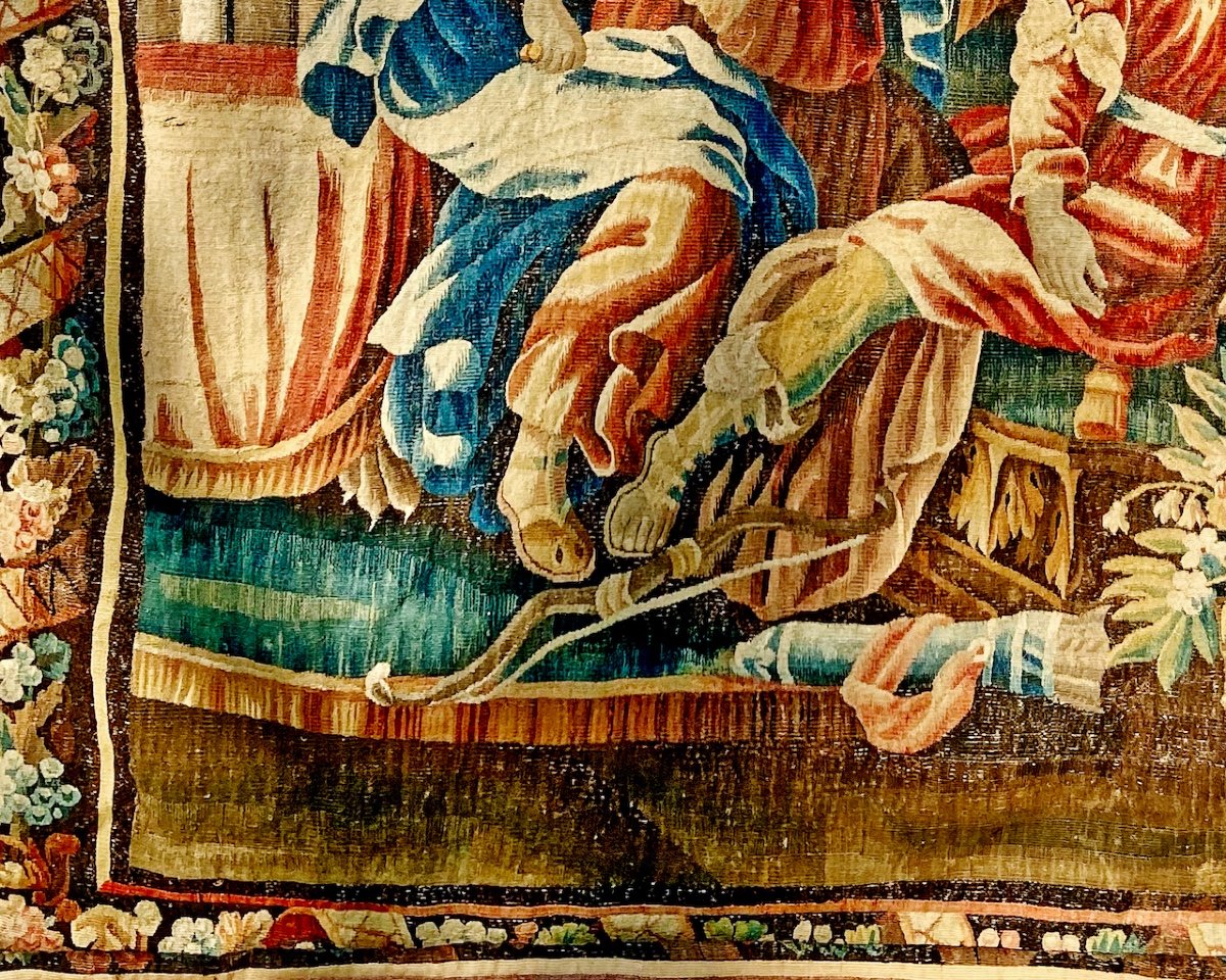 A Beautiful 17th Century Aubusson Mythological Tapestry-photo-1