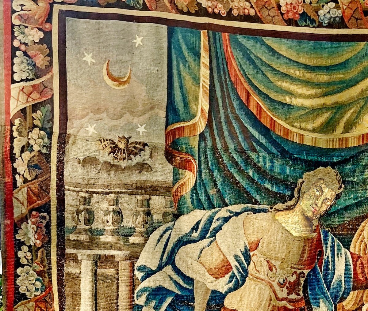 Une belle tapisserie mythologique d'Aubusson du 17ème siècle-photo-3