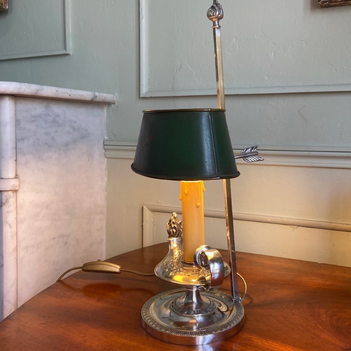 Hot Water Bottle Lamp In Silvered Bronze. -photo-4