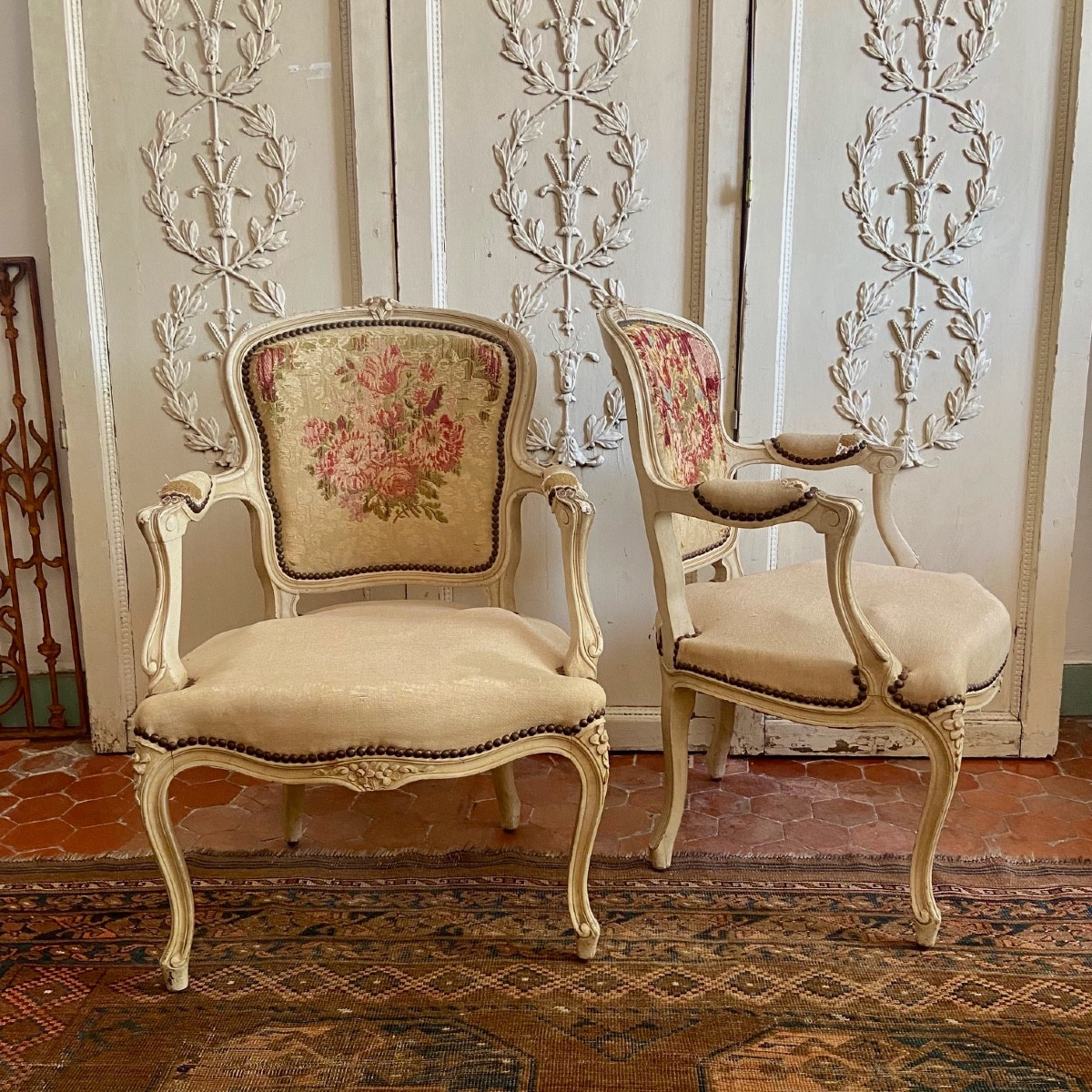 Pair Of Louis XV Style Chairs-photo-3