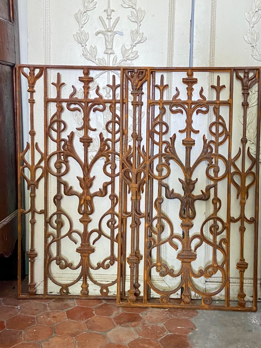 Pair Of Cast Iron Architectural Panels