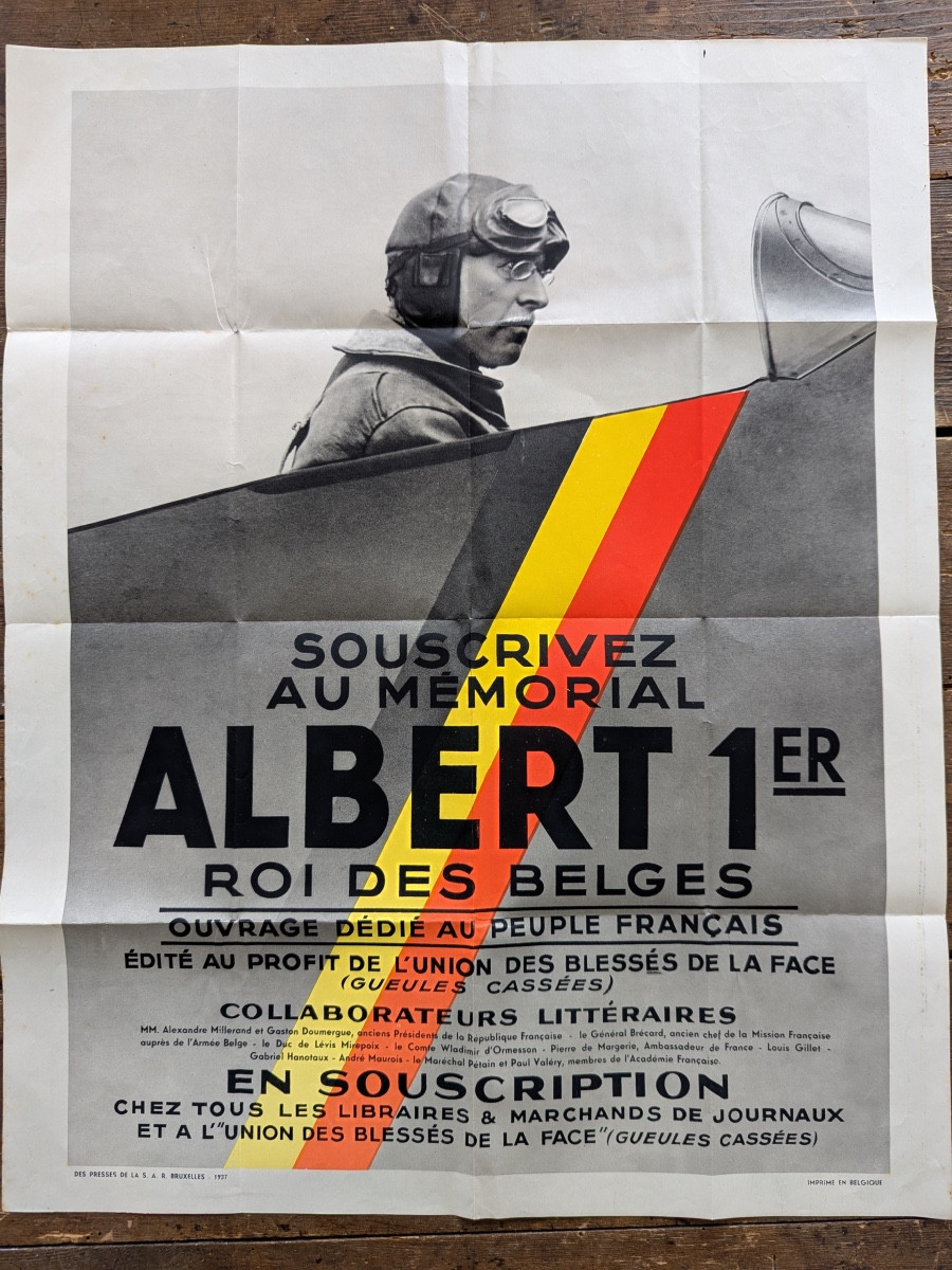 Old Belgian Propaganda Poster Dating From 1937.