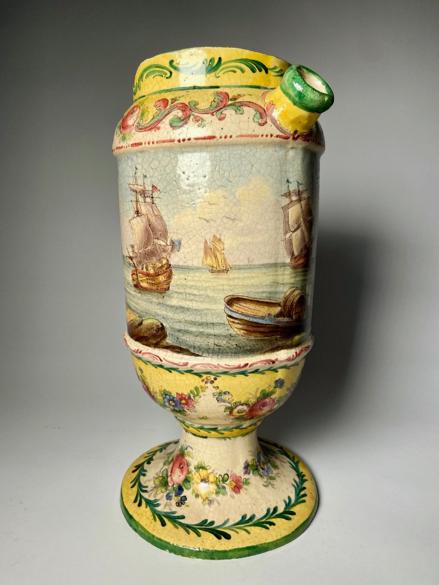 Antique French Earthenware Ewer.-photo-3